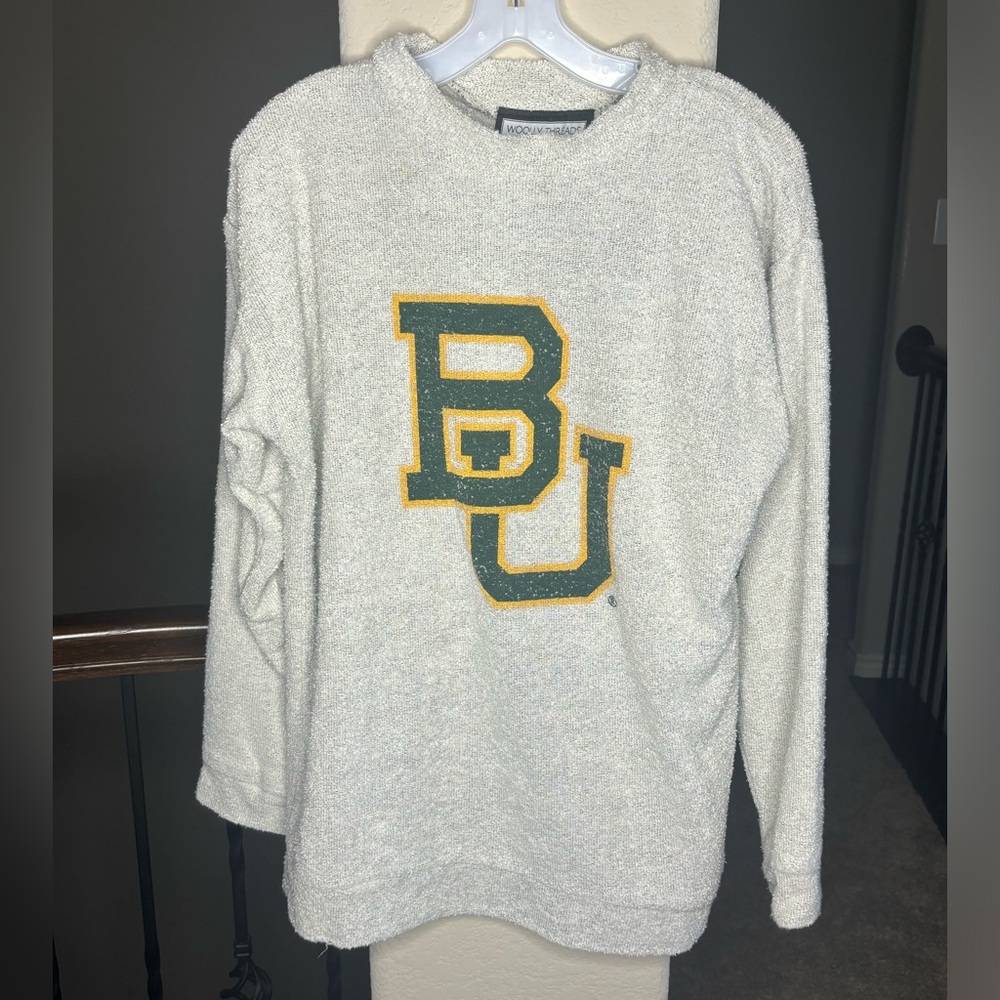Woolly Threads Baylor University Sweatshirt Cotton Blend Made in the USA Size L